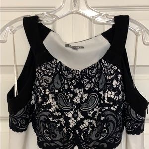 A Black and Cream dress.